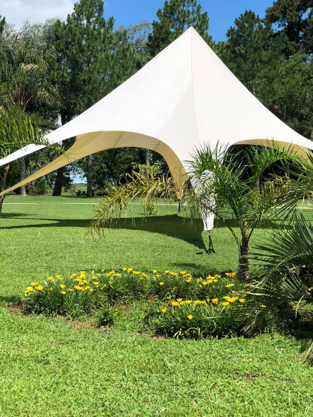 Carpa para eventos en el parque